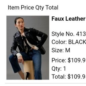 Anthropologie AVEC LES FILLES faux leather jacket sz M